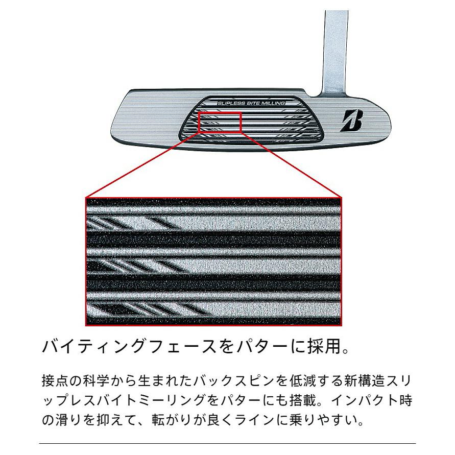 ブリヂストンゴルフ バイティング フェース パター オリジナル スチールシャフト 「BRIDGESTONE GOLF PUTTER」 2024年モデル日本正規品 BRIDGESTONE GOLF ブリヂストンゴルフ バイティング フェース パター