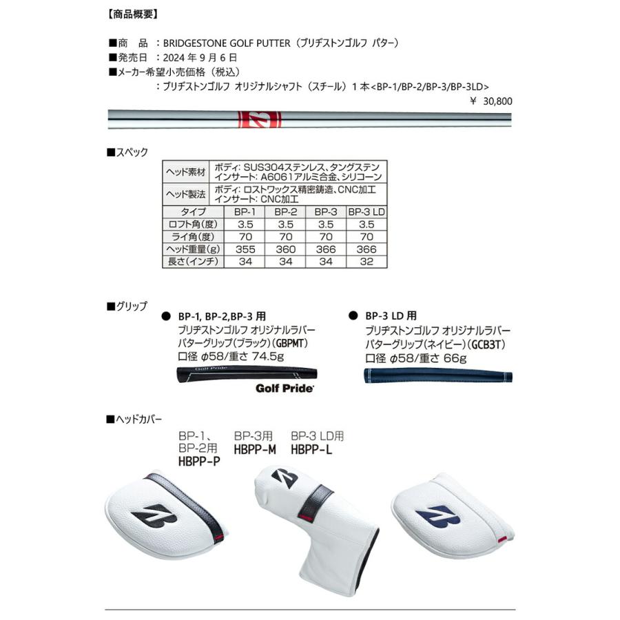 BRIDGESTONE GOLF ブリヂストンゴルフ バイティング フェース パター