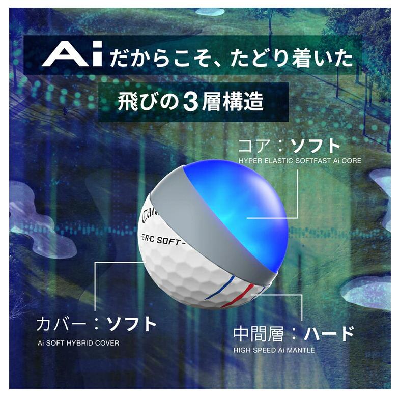 Callaway E.R.C. Soft ゴルフボール 12個入り E.R.C キャロウェイ ゴルフ ボール ERC SOFT callaway 1ダース 12球入