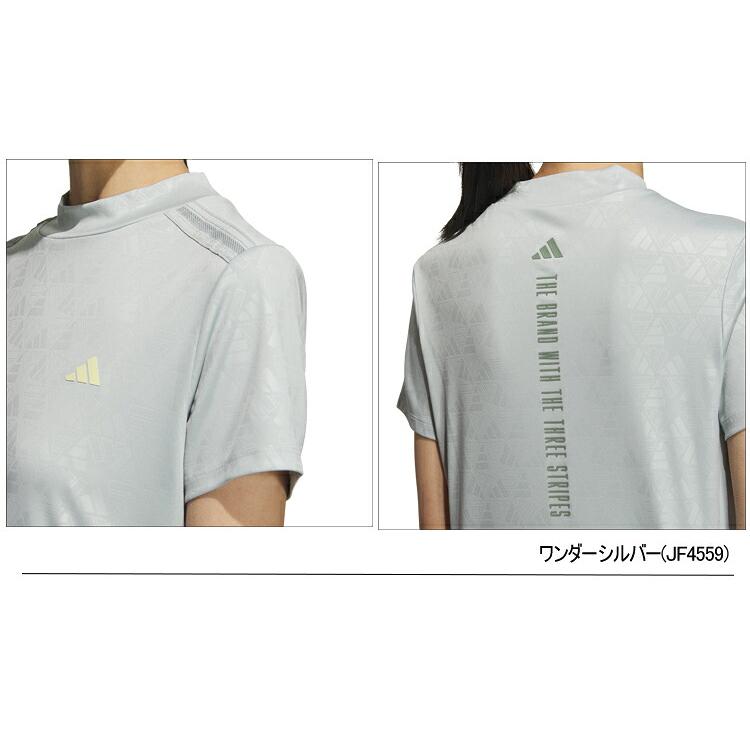 V12 ゴルフ レディース 半袖 モックシャツ Tシャツ adidas（アディダス） アディダスゴルフ AEROREADY デボス モック