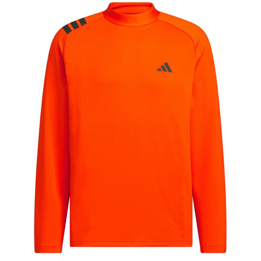  アディダス ゴルフ プルオーバー袖取外可レトロ風オレンジM/M adidas（アディダス） アディダスゴルフ COLD. RDYスリーストライプス