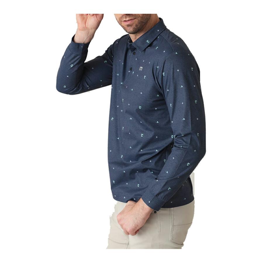 トラヴィスマシュー キャロウェイ ゴルフ モノグラムプリント 長袖ポロ(MENS) メンズ ゴルフ アパレル 「TRAVISMATHEW 7AM018」 2025年秋冬モデル日本正規品 Callaway（キャロウェイ） トラヴィスマシュー ゴルフ モノグラム