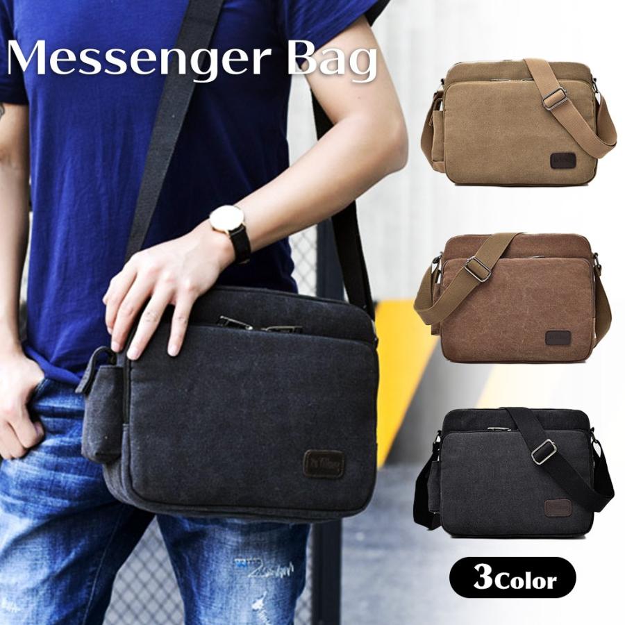 キャンバス メッセンジャーバッグ ショルダーバッグ ブラック ブラウン ベージュ 黒 茶色 シンプル 帆布 かばん カバン バッグ メンズ レディース 送料無料 ezcase Ezcase イージーケース 通販 Yahoo ショッピング