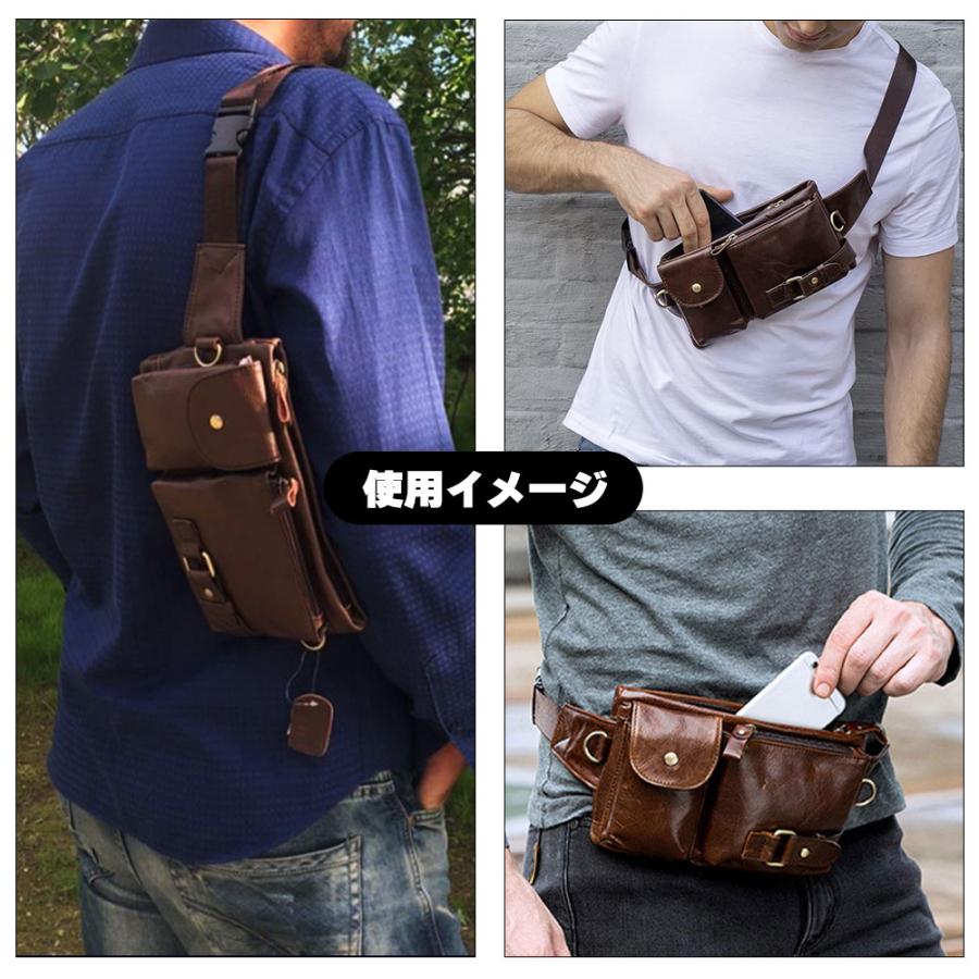 【極美品】ディーゼル ウエストバッグ レザー デカロゴ 斜め掛け DIESEL ウエストバッグ レザー Dデカロゴ ディーゼルレア 美品