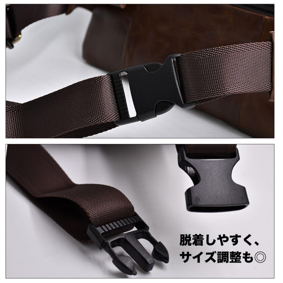 ボーナスストア対象 2way 本革 ウエストバッグ ボディバッグ レザー
