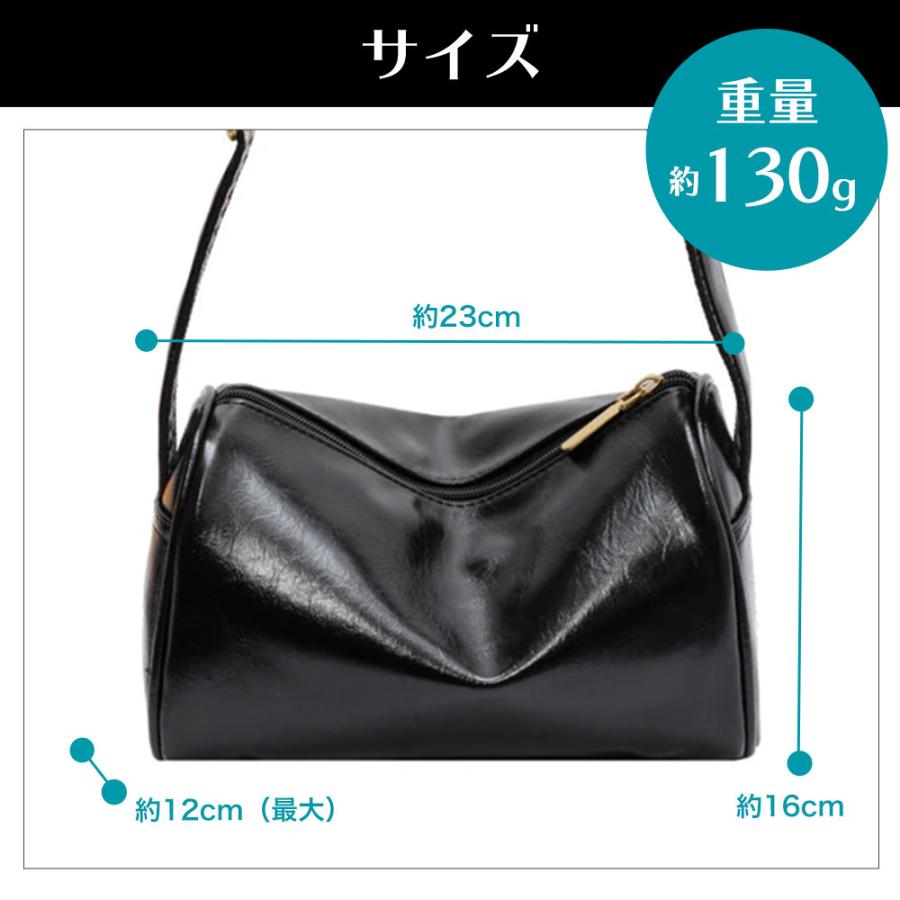 ソフトレザー ショルダーバッグ カジュアル ブラック ブラウン