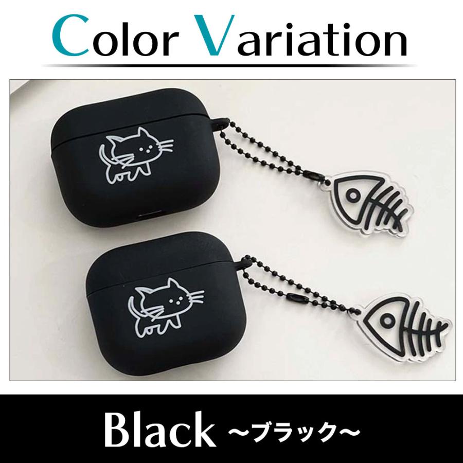 ボーナスストア対象 ねこ AirPodsケース チェーンストラップ付き ネコ