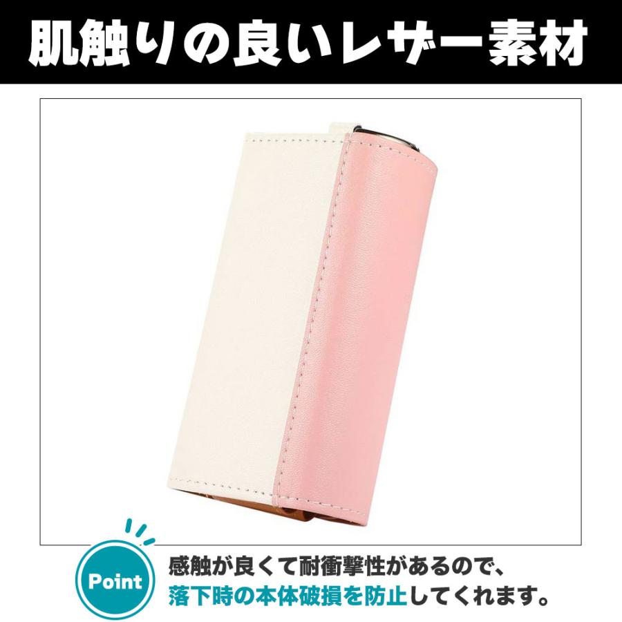 アイコスイルマ ケース レザー スティック収納可能 カラビナフック付き