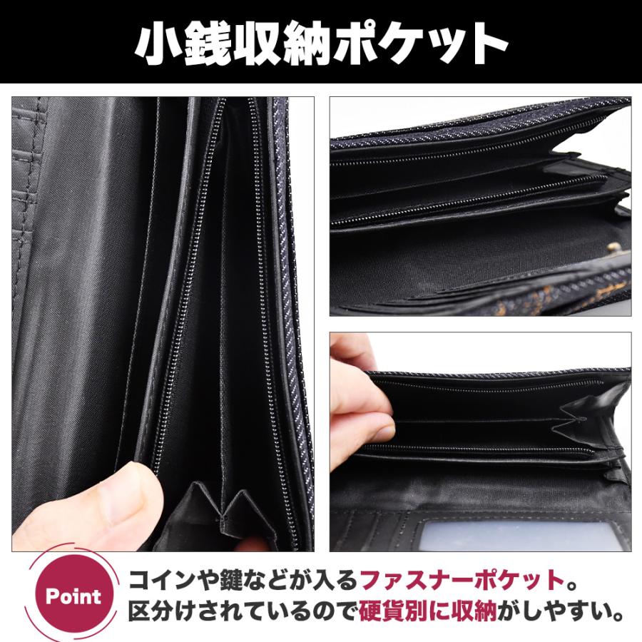 デニム 長財布 ウォレット 二つ折り ジーンズデザイン ネイビー