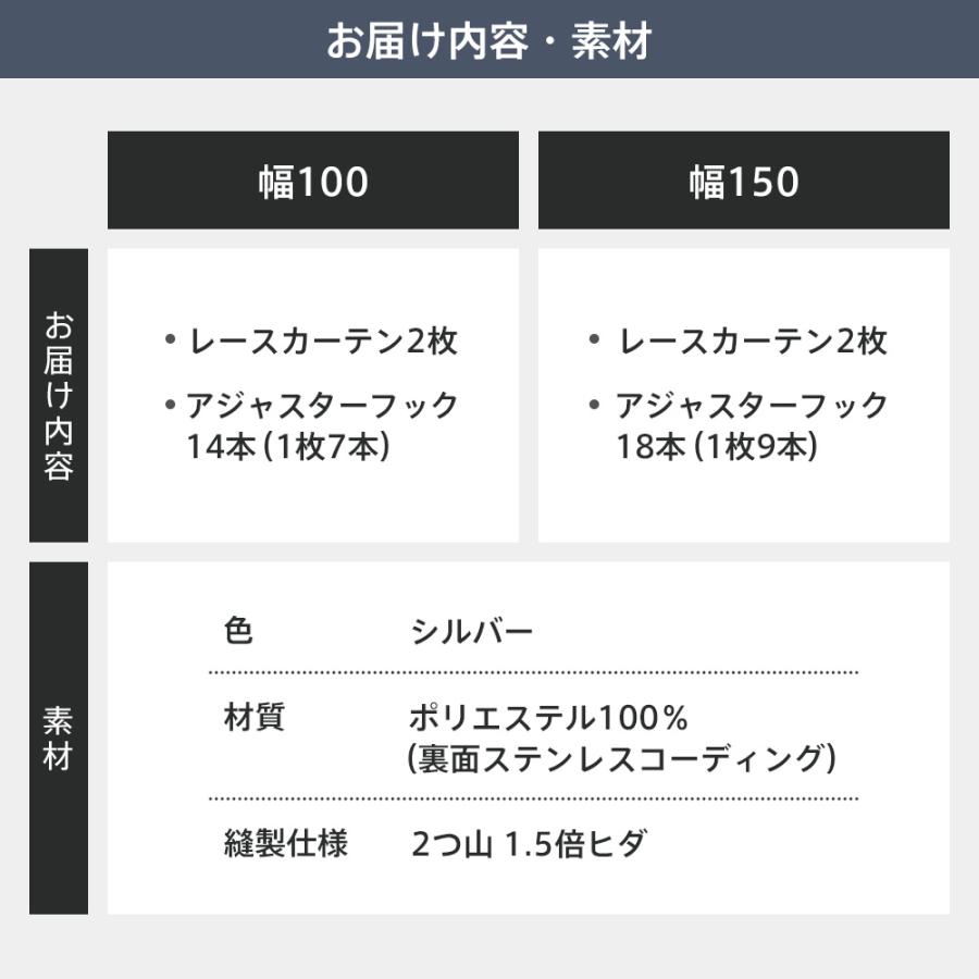 遮熱UVカットレースカーテン sekisui masa 幅100cm 丈103cm 2枚 遮熱