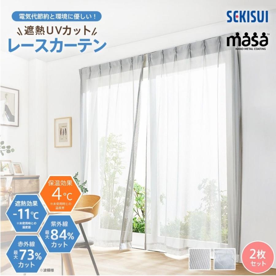 断熱 保温 遮熱 UVカット レースカーテン 暑さ 寒さ 対策 省エネ