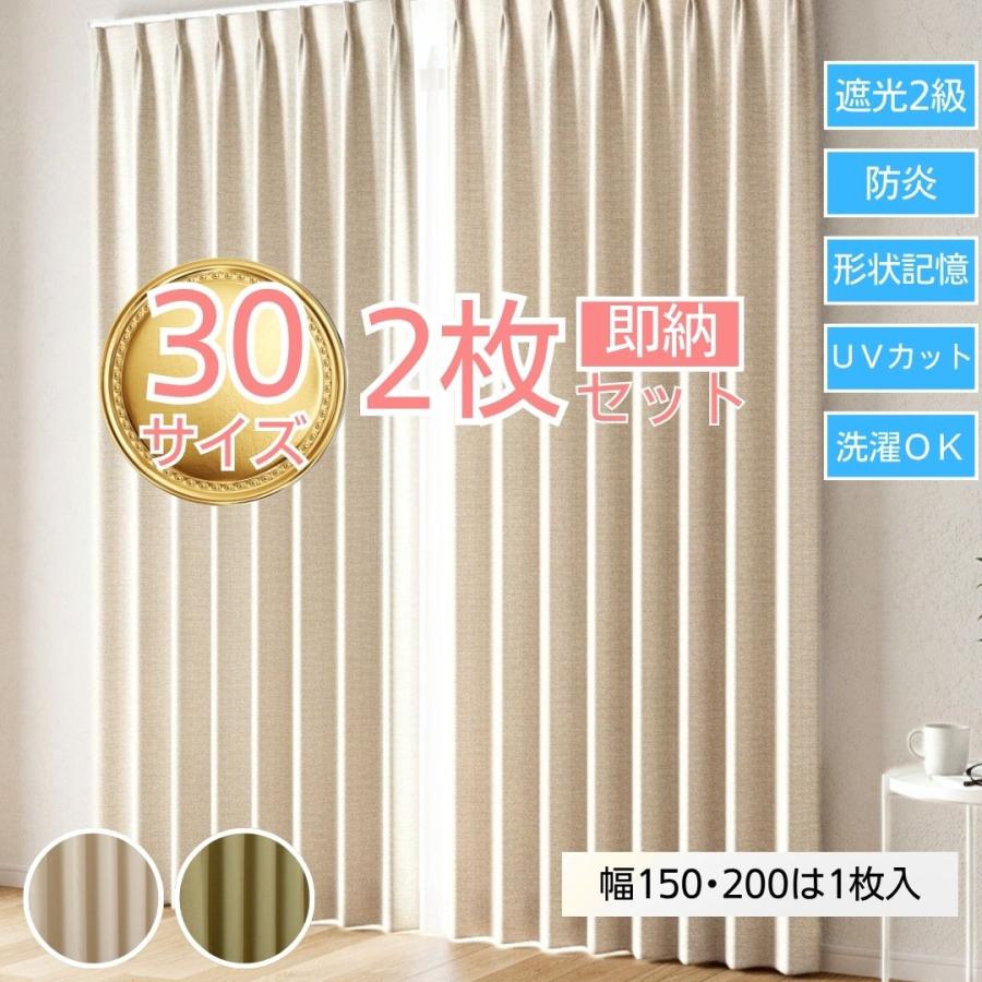 Ezee（イージィー） カーテン 遮光 2級 防炎 形状記憶 幅100 150 200