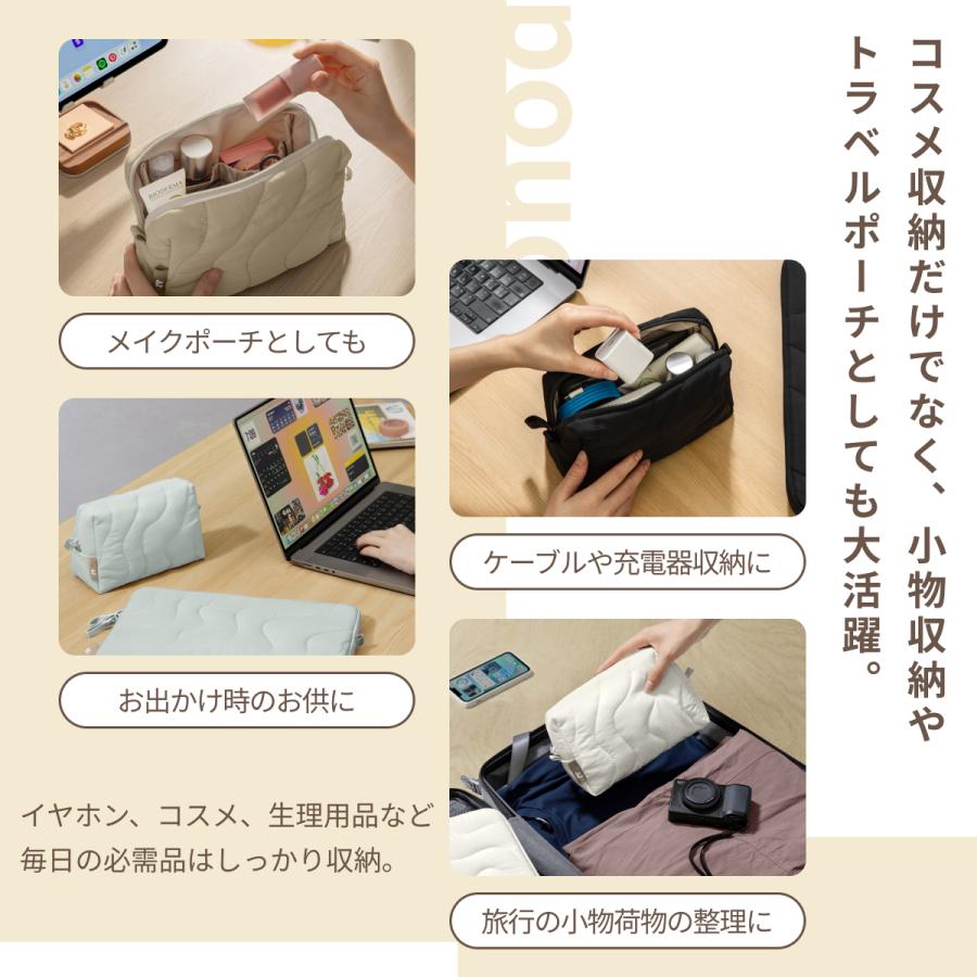 tomtoc Terra-A27P1 ポーチ ふわふわ 小物入れ トラベルポーチ 軽量