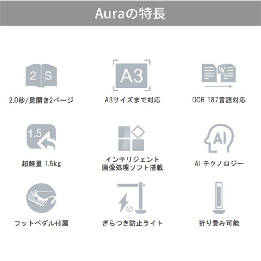 【正規販売店】CZUR Aura S Pro ドキュメントスキャナー 非破壊 非裁断 ブックスキャナ オーバーヘッド 高解像度 データ化 書籍 OCR機能 LED 折りたたみ 爆買の画像