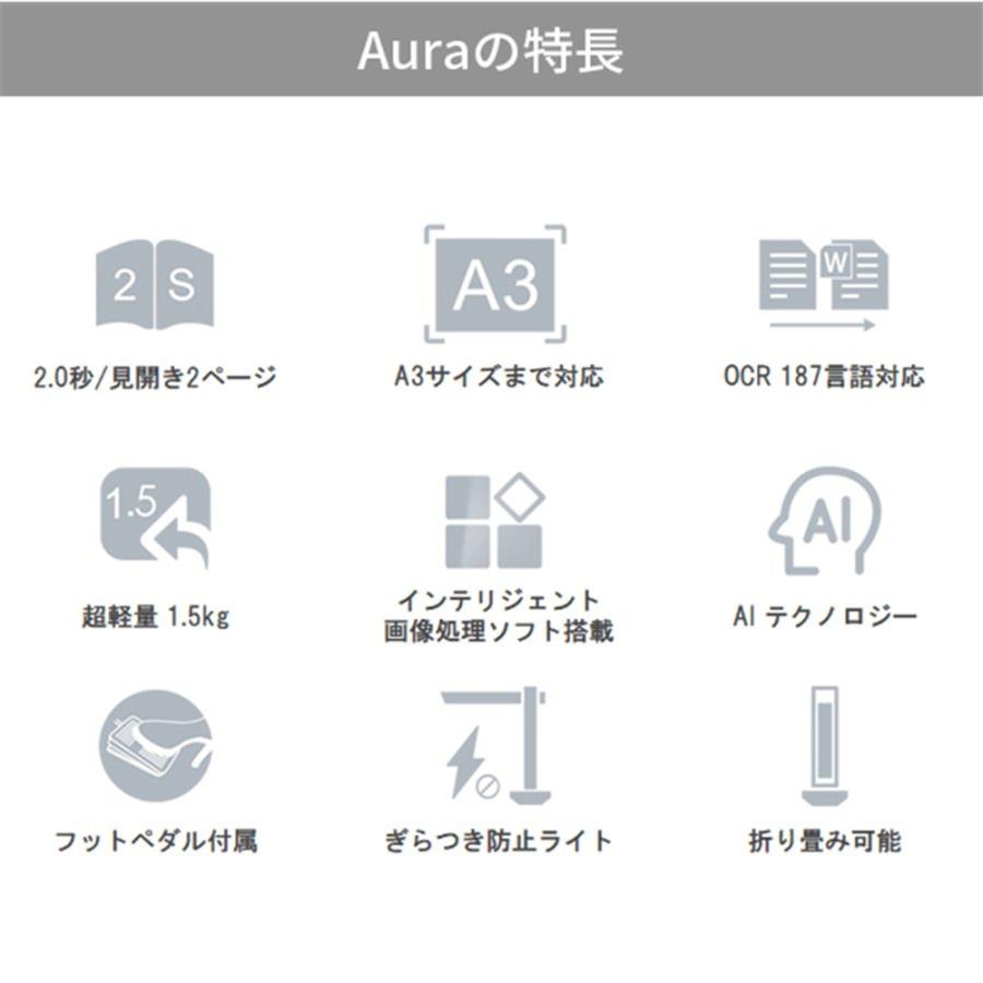 【日本総販売代理店】CZUR Aura X Pro 1400万画素 ドキュメントスキャナー バッテリー内蔵モデル 非破壊 A3 スキャナー