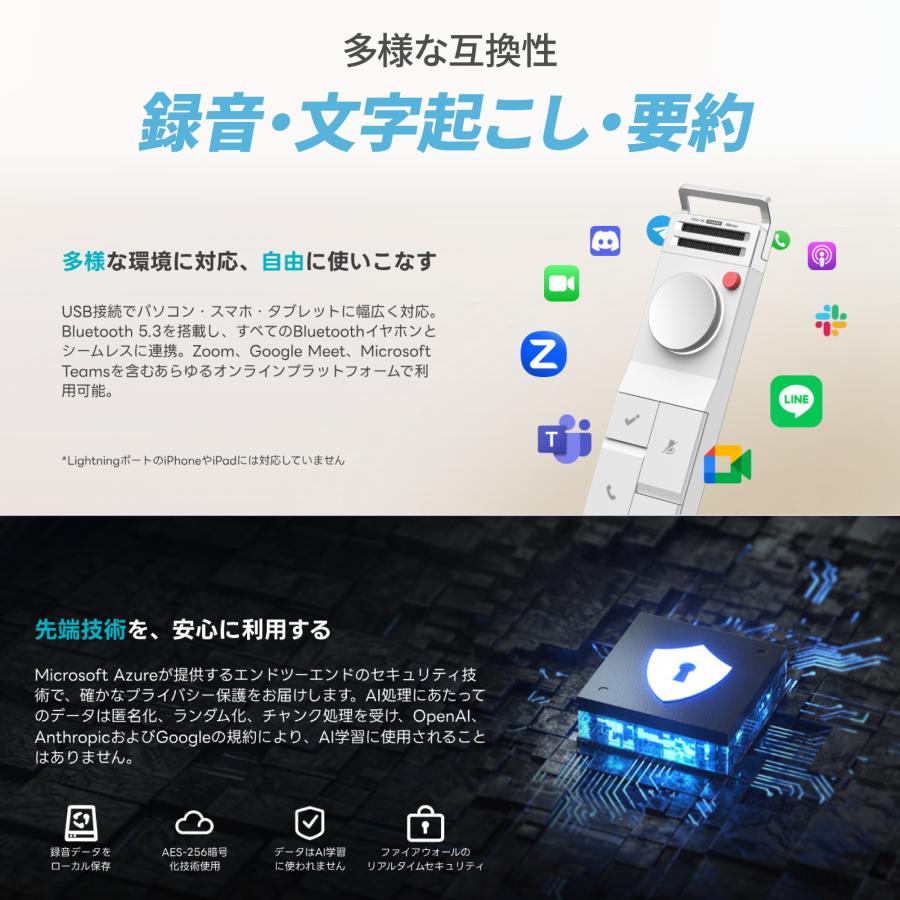 HiDock P1 AI ボイスレコーダー 文字起こし 要約 LLM利用 仕事効率化AI