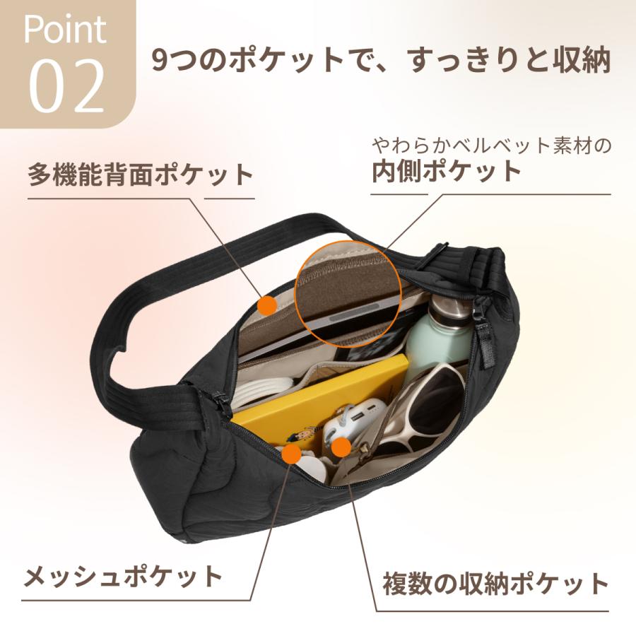 tomtoc 【Mサイズ：9L】tomtoc ショルダーバッグ 大容量 9L 軽量