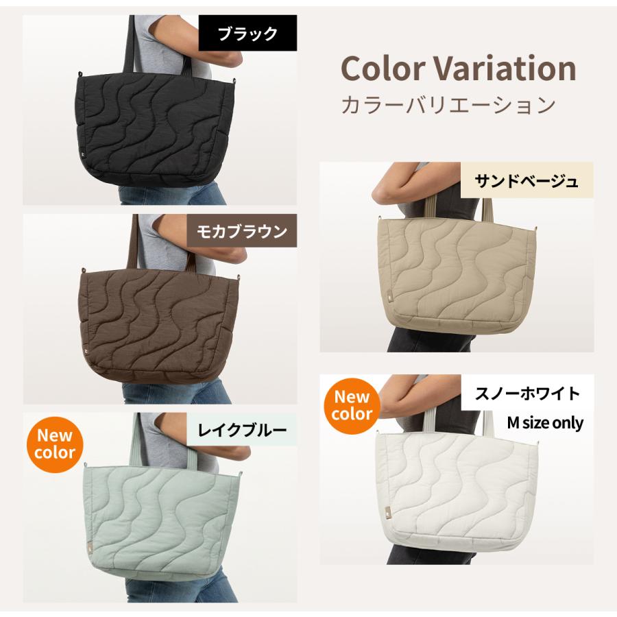 【Mサイズ：13.5L】Terra-T38 ノートパソコン トートバッグ tomtoc ふわふわ レディース ショルダーバッグ A4対応 キルティング 肩掛け 撥水 iPad MacBook Proの画像