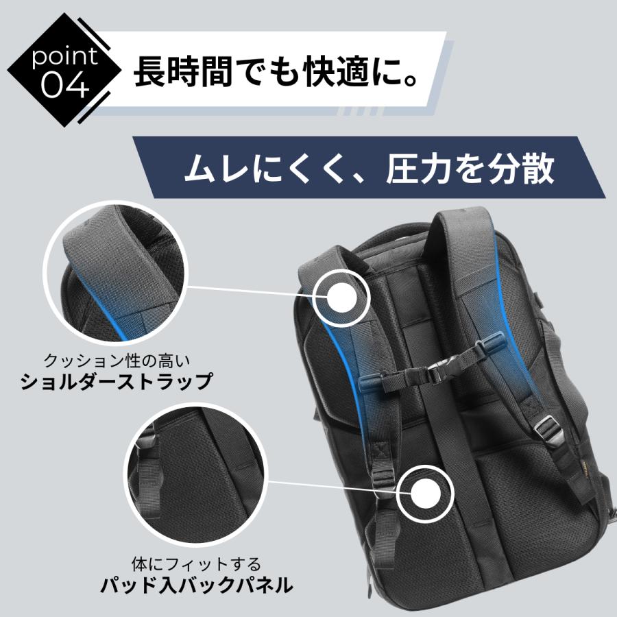 tomtoc T66 トラベルバックパック 40L 旅行 リュック 大容量 Navigator 機内持ち込み ビジネス バックパック バッグ リュックサック 撥水加工 海外旅行 トラベルの画像