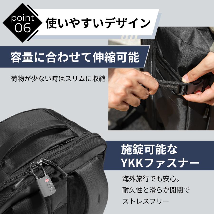 tomtoc tomtoc T66 トラベルバックパック 40L 旅行 リュック 大容量