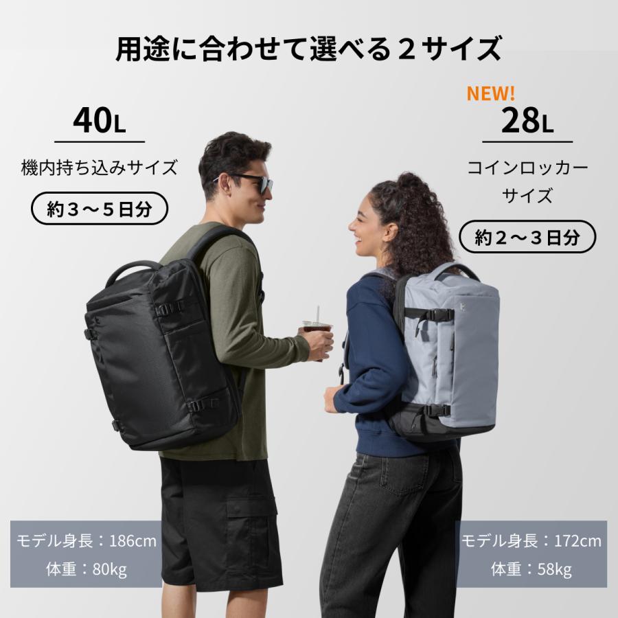tomtoc T66 トラベルバックパック 28L 旅行 リュック 大容量 Navigator 機内持ち込み ビジネス バックパック バッグ リュックサック 撥水加工 海外旅行 トラベルの画像
