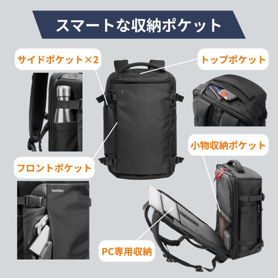 tomtoc tomtoc T66 トラベルバックパック 28L 旅行 リュック 大容量
