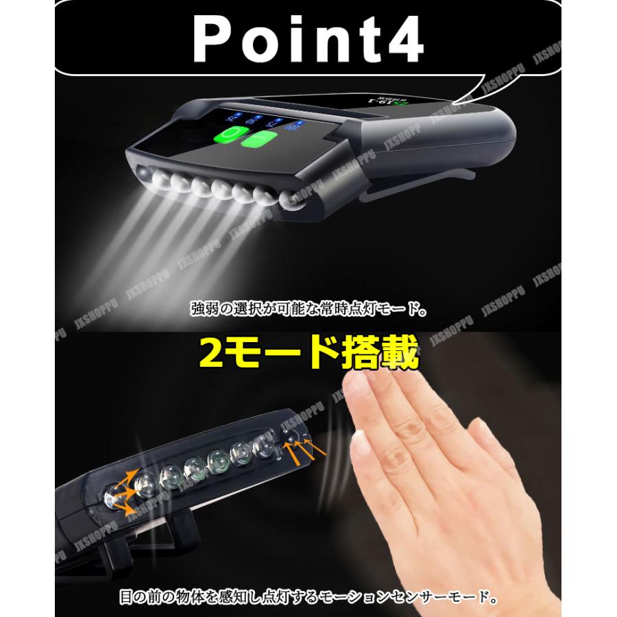 LED キャップライト ヘッドライト USB充電式 懐中電灯 帽子ライト クリップ付き ハンズフリー 角度調整 軽量 小型 ポータブル ...
