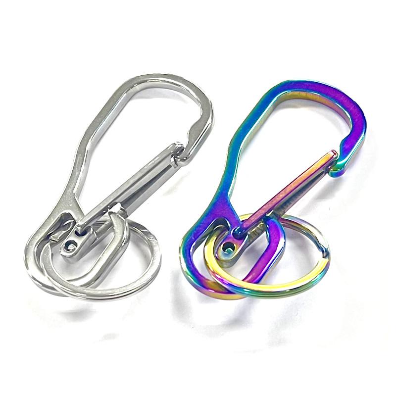 新品未使用品YOSTER シルバー カラビナキーリング、定価27950円 カラビナ キーホルダー ステンレス おしゃれ かわいい 軽量 高強度