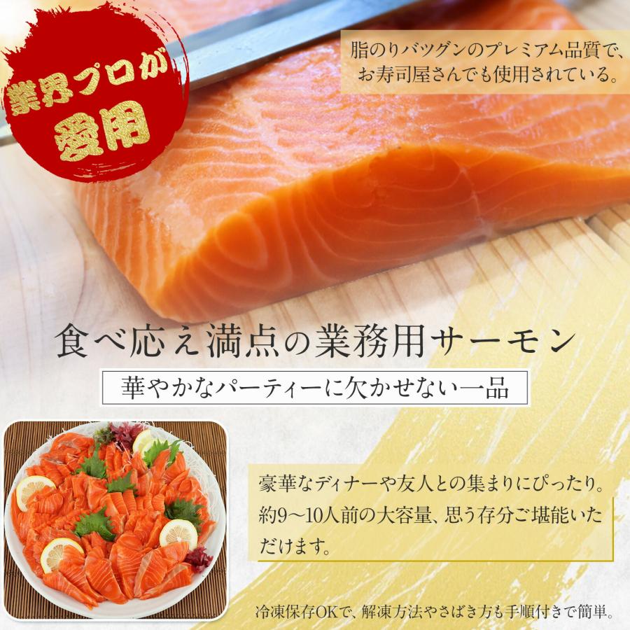 田森商店 サーモン トラウトサーモン 刺身 生食用 冷凍 鮭 900g 半身