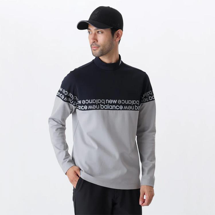 ニューバランスゴルフ ベア天竺裏フリース 長袖モックネックプルオーバー メンズ 2025秋冬 012-5267007 New Balance Golf（ニューバランスゴルフ） ベア天竺裏フリース 長袖