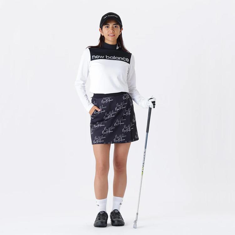 新品　ニューバランスゴルフ　上下　モックネック　スカート　セットアップ　ブラック New Balance Golf（ニューバランスゴルフ） 保形性 ストレッチ 長袖