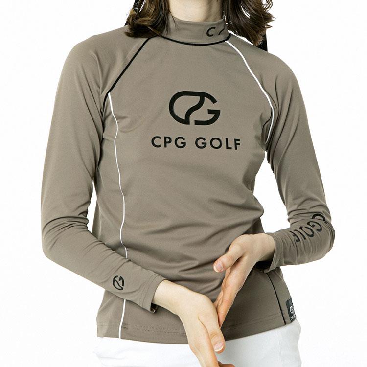 CPG GOLF パイピングモックネックLS ロングスリーブ シャツ レディース