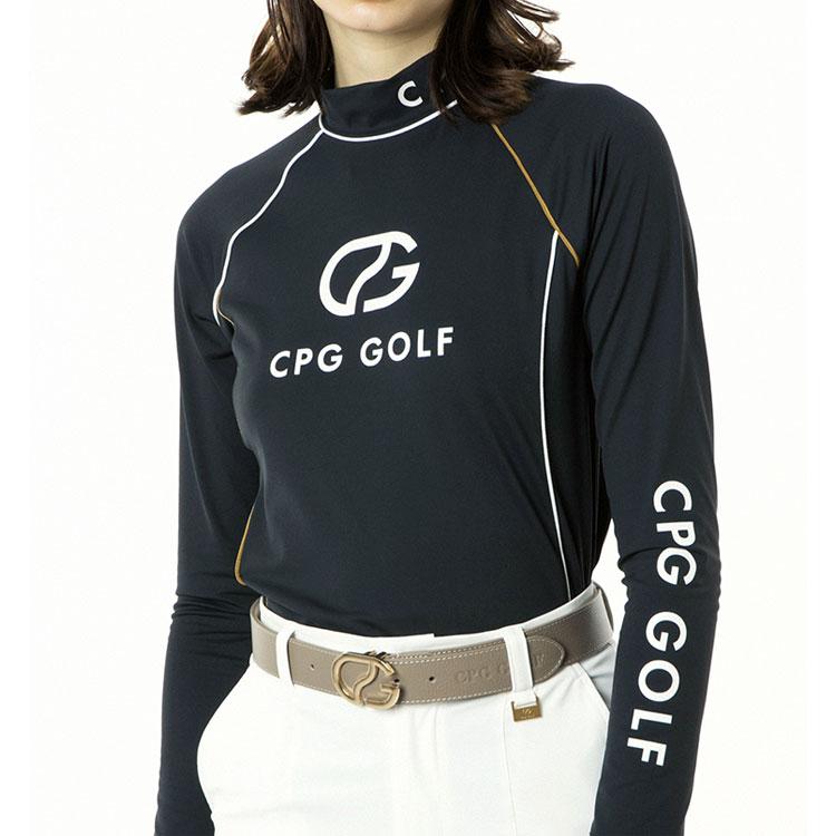 CPG GOLF パイピングモックネックLS ロングスリーブ シャツ レディース