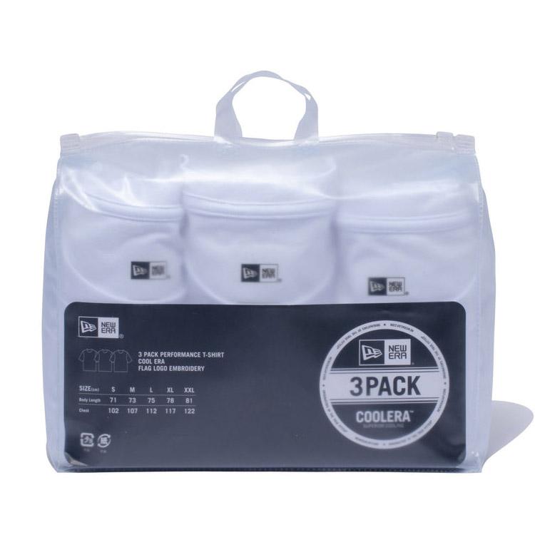 NEW ERA（ニューエラ） 3-Pack 半袖 パフォーマンス Tシャツ ホワイト