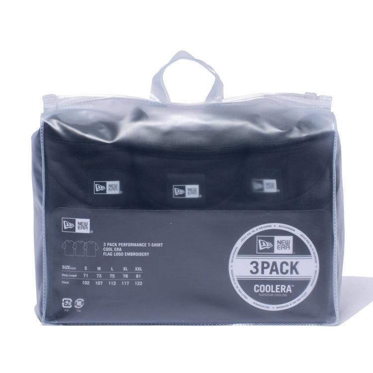 NEW ERA ニューエラ 3-Pack 半袖 パフォーマンス Tシャツ ブラック  