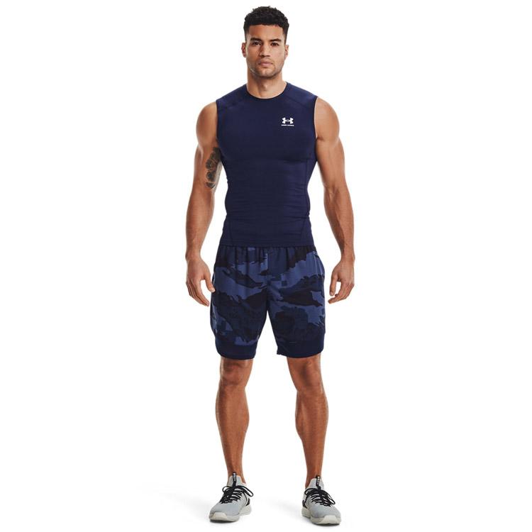 UNDER ARMOUR（アンダーアーマー） UAヒートギアアーマー コンプレッション スリーブレス シャツ 1361522-410 メンズ ...