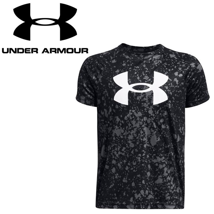 アンダーアーマー UAテック ショートスリーブTシャツ 〈オールオーバープリント〉 〈ビッグロゴ〉 1363278-009 ジュニア