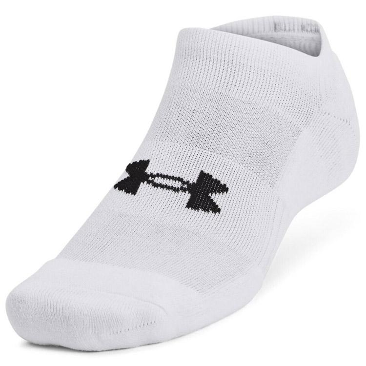 UNDER ARMOUR（アンダーアーマー） UAトレーニング コットン ノーショー ソックス 3足セット 1386313-100 メール便 ...