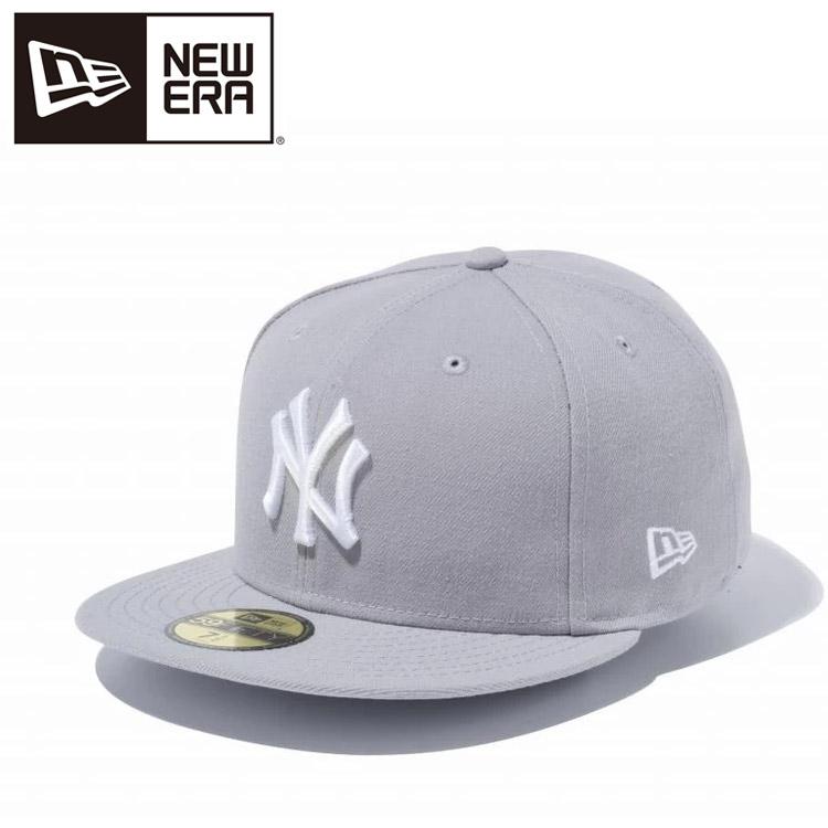 稀少サイズ【ニューエラ×ヤンキース】NYC ロゴ キャップ グレー×白ホワイト NEW ERA（ニューエラ） 59FIFTY ニューヨーク・ヤンキース グレー