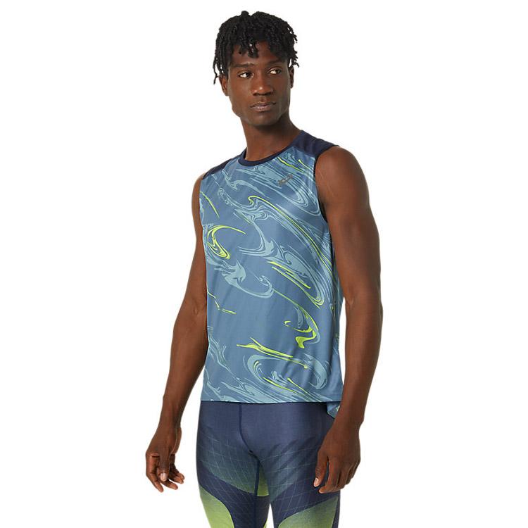 ASICS（アシックス） ランニンググラフィックドライノースリーブシャツ