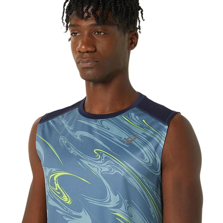 ASICS（アシックス） ランニンググラフィックドライノースリーブシャツ