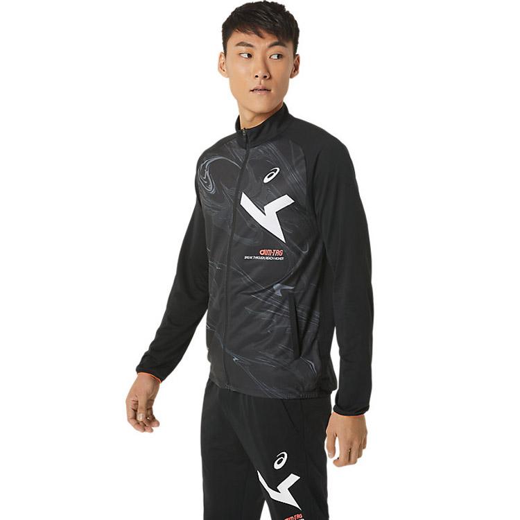 アシックス(ASICS) A-I-Mドライストレッチニットグラフィックジャケット メンズ 2031D995-400 ミッドナイト Lサイズ ASICS（アシックス） A-I-Mドライストレッチニットグラフィック