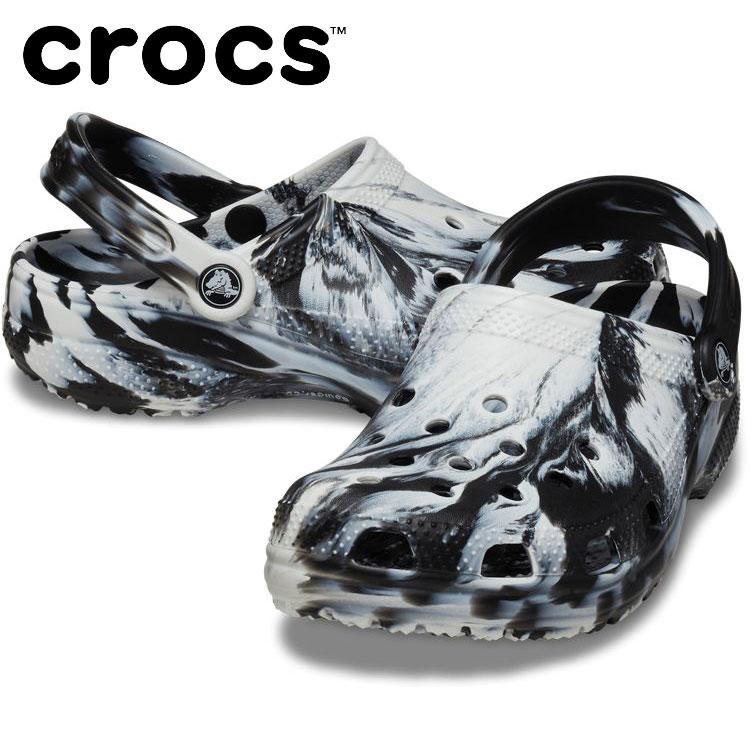 crocs（クロックス） crocs Classic Marbled Clog クラシック マーブル クロッグ 206867-103 メンズ ...