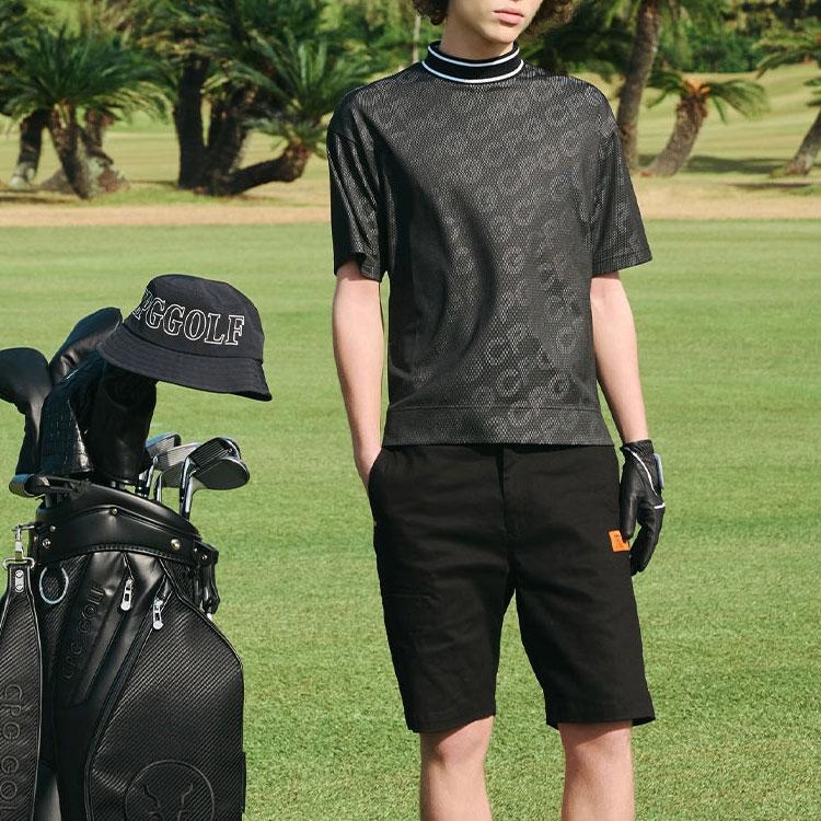 CPG GOLF BIAS LOGO MOCK NECK SS バイアスロゴ モックネックシャツ メンズ 2109-25114 ゴルフウェア 2025モデル CPG GOLF CPG GOLF BIAS LOGO MOCK NECK SS バイアスロゴ モックネック