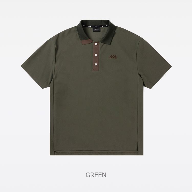 CPG GOLF バイカラーポロシャツ 半袖 メンズ 2025秋冬 ゴルフウェア
