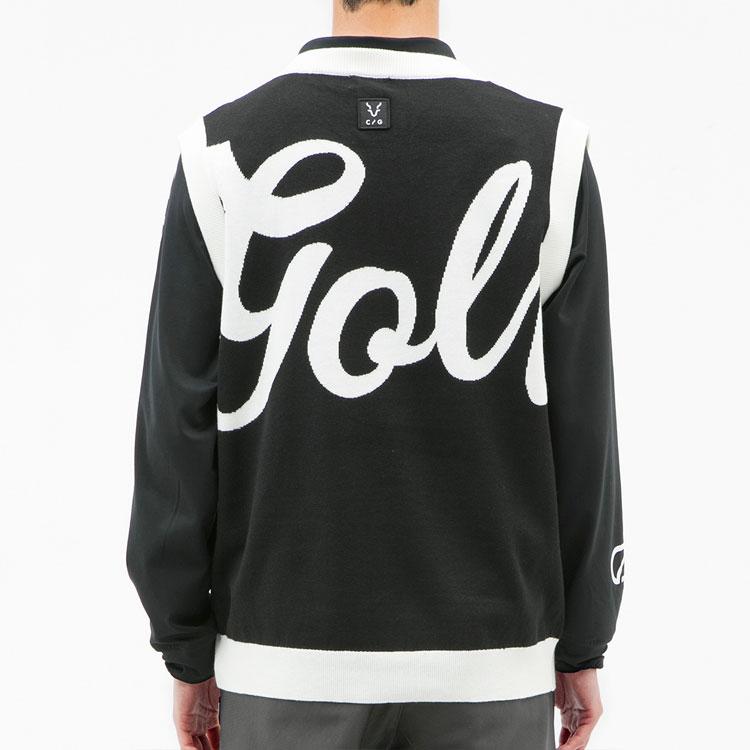 CPG GOLF インターシャビッグロゴニットベスト メンズ ゴルフウェア