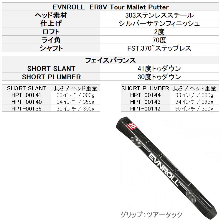 イーブンロール パター ER8v ツアーマレット EVNROLL ベストオブ
