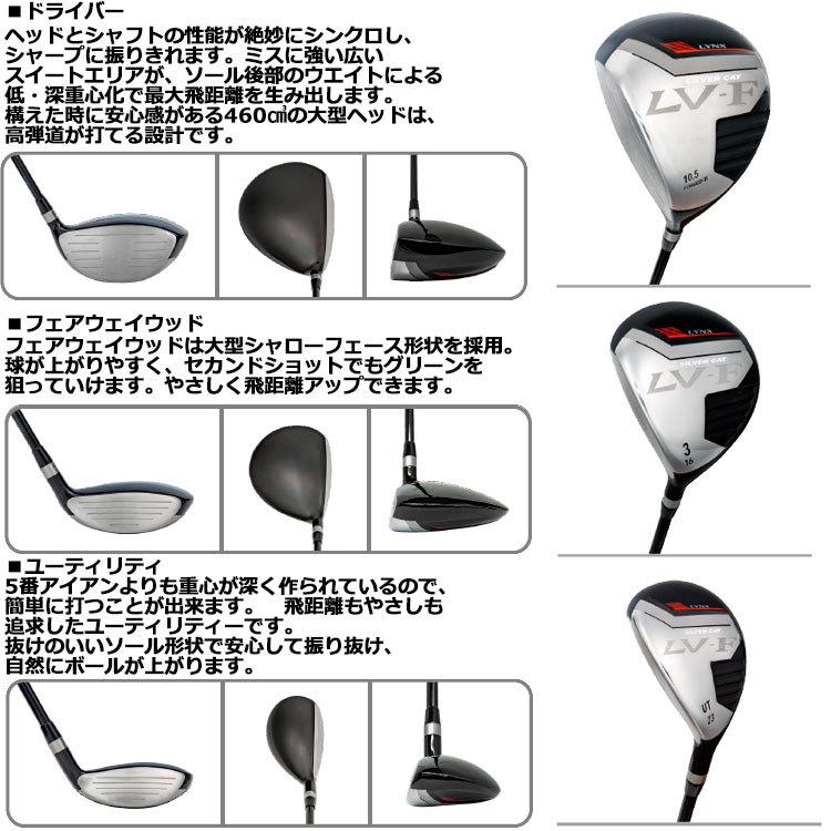 Lynx リンクス ゴルフ シルバーキャット LV-F メンズ クラブセット