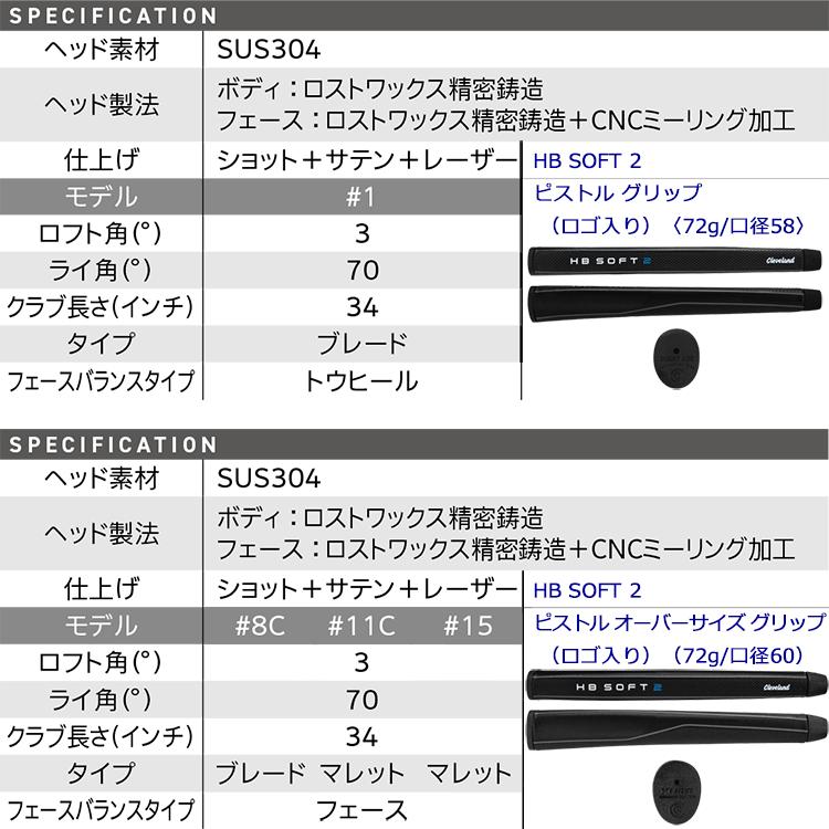 クリーブランド ゴルフ HB SOFT 2 パター ハンティントン ビーチ ソフト2 2024モデル 日本正規品｜ezone｜09