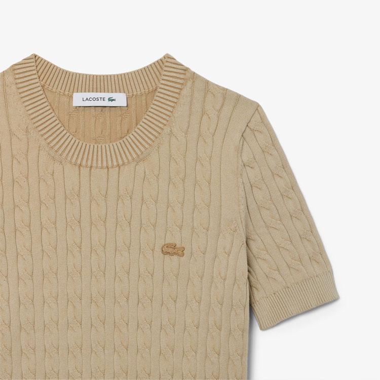 LACOSTE ラコステ 半袖 Tシャツ ケーブルニットTシャツ